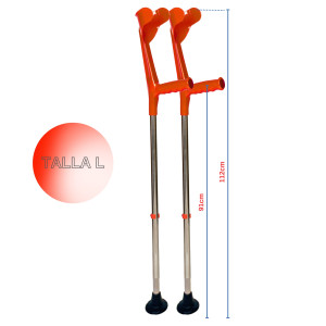 Muletas Anfibias Talla L Roja 2 Unids
